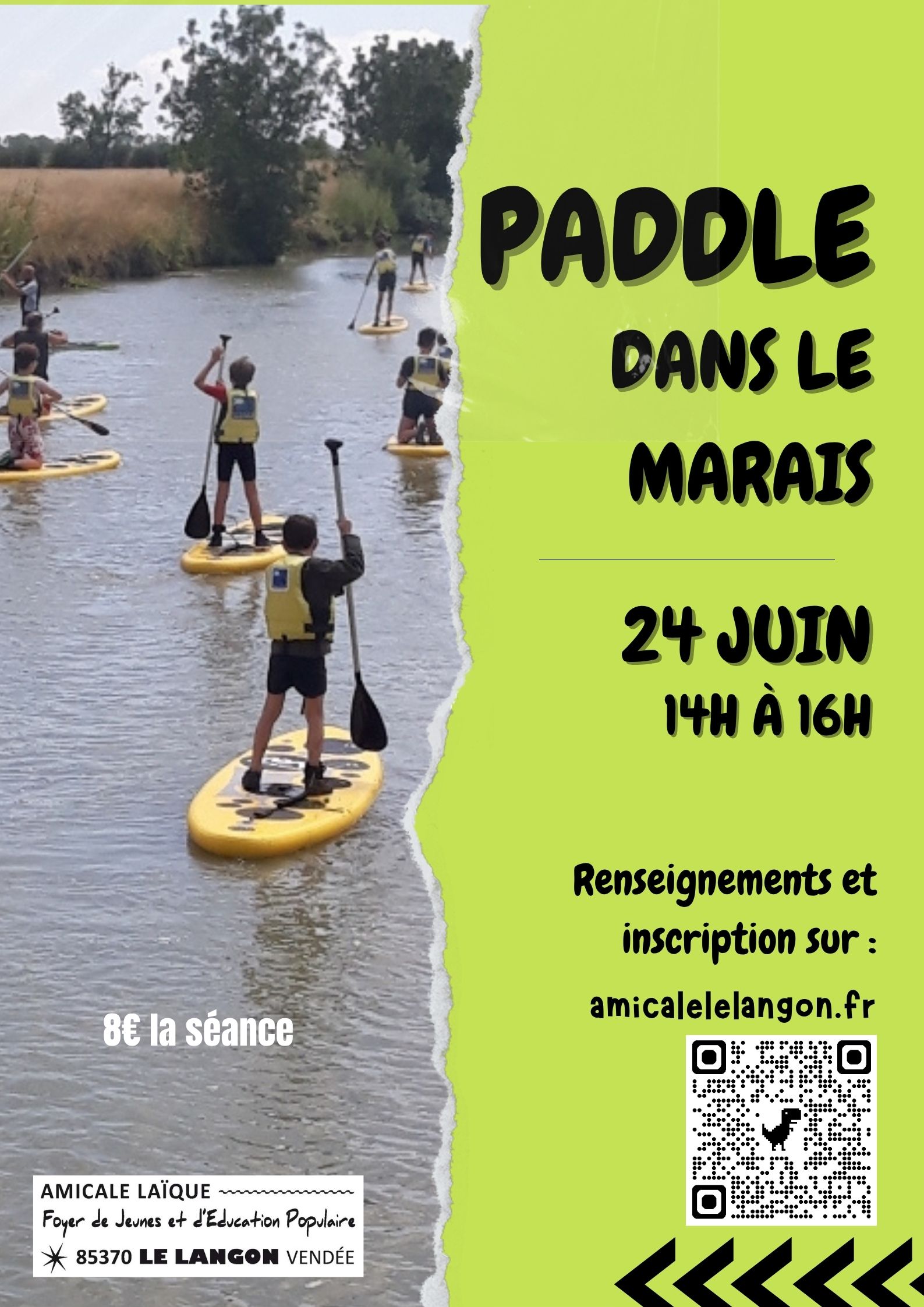 Séance de paddle dans le marais !