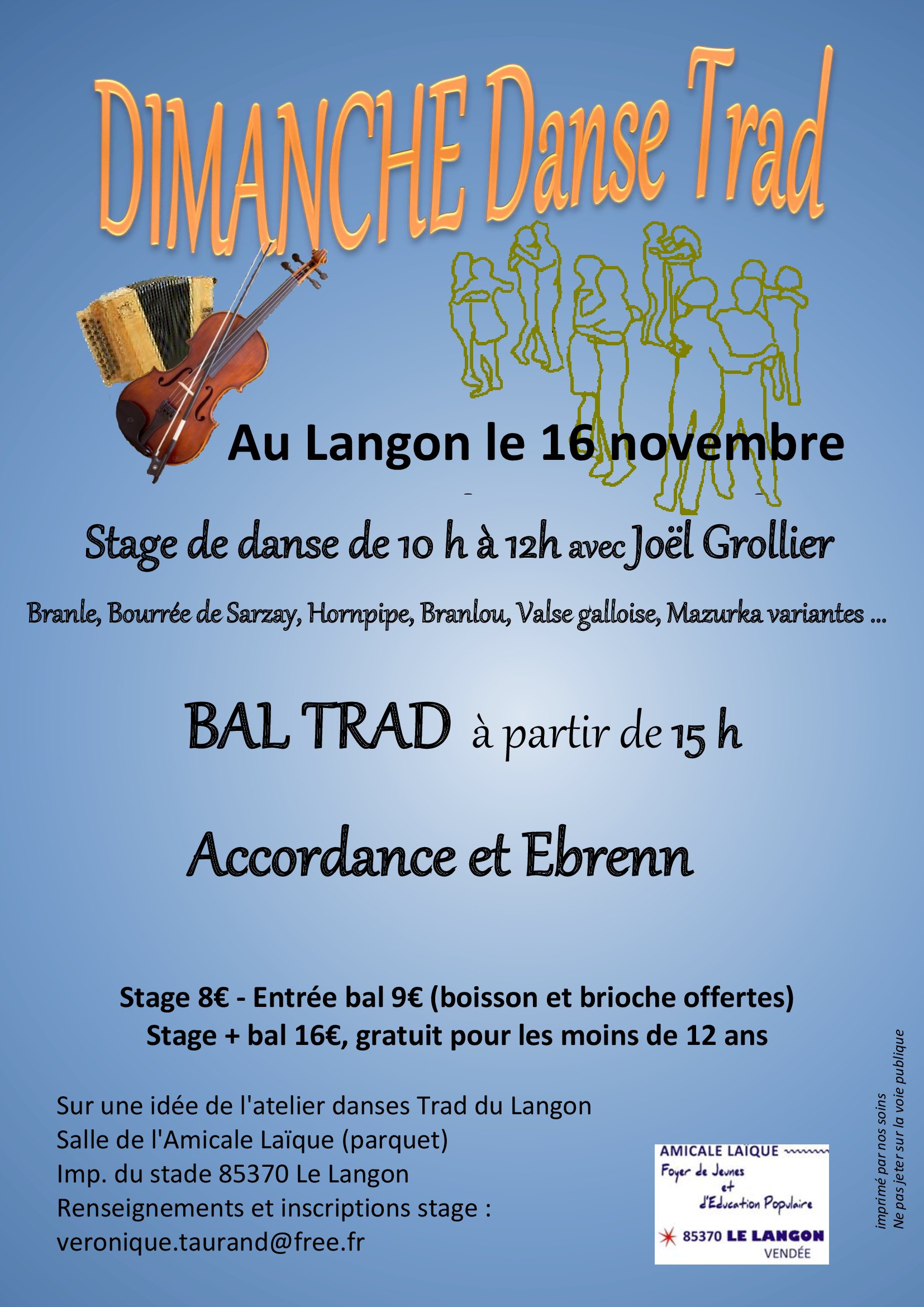 STAGE et BAL TRAD en vue ! Réservez votre 16 novembre !