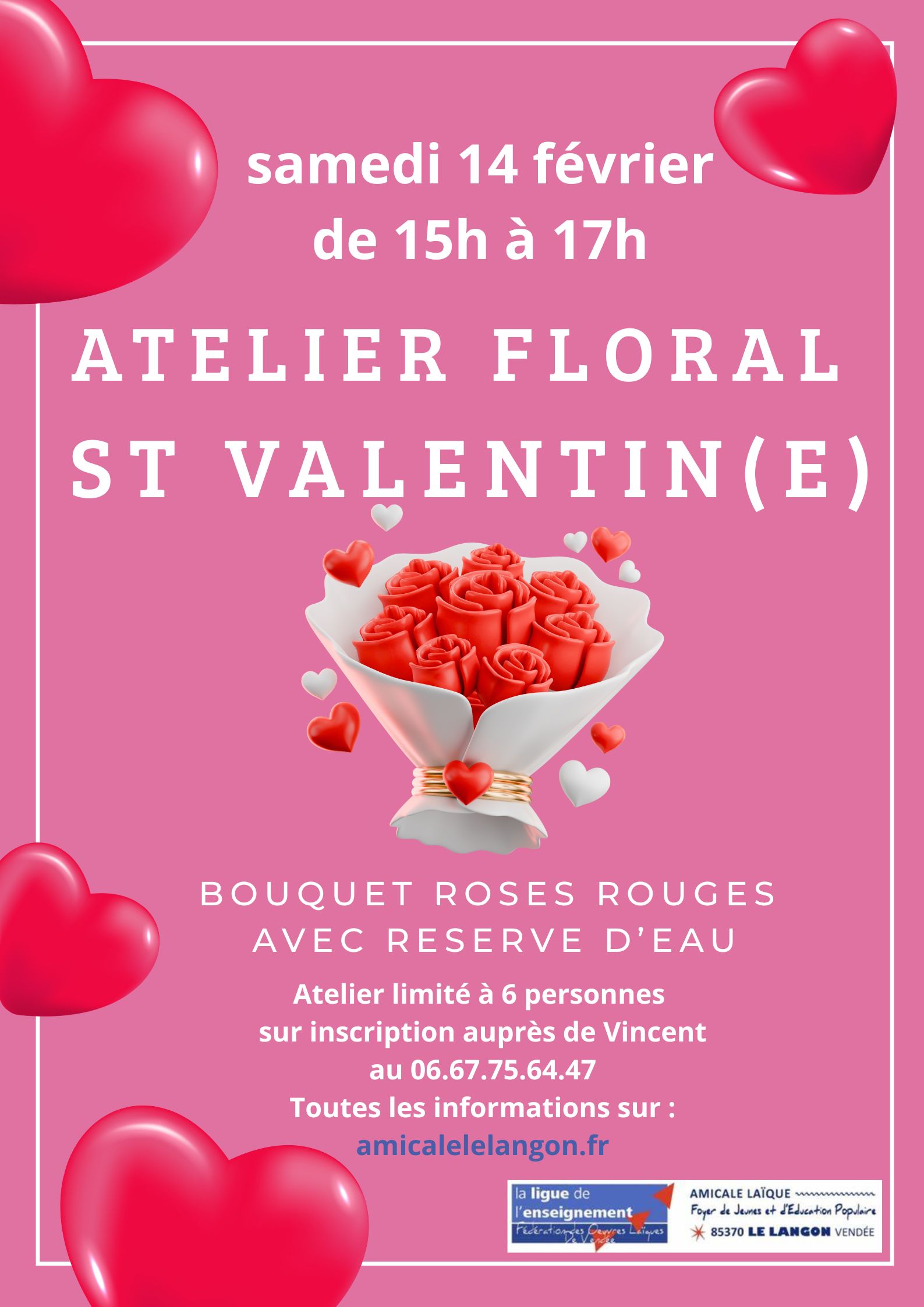 Atelier floral Saint Valentin.e
