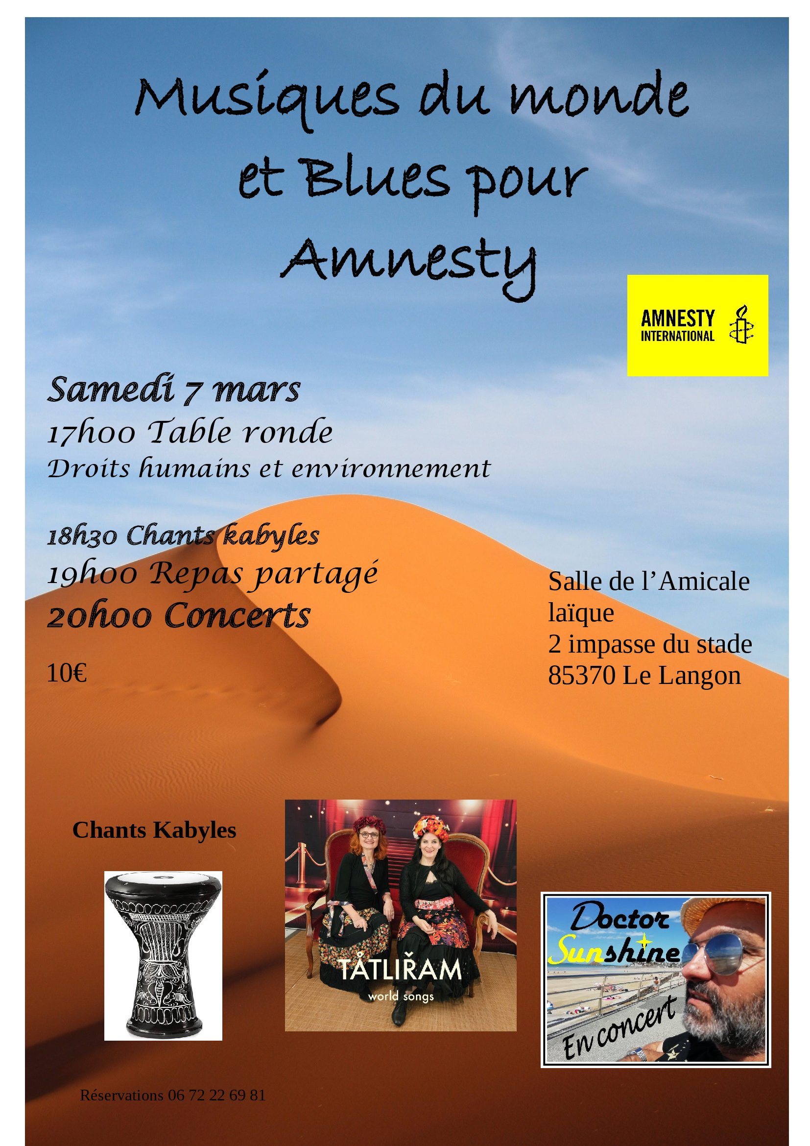 Musiques du monde et Blues samedi 7 mars