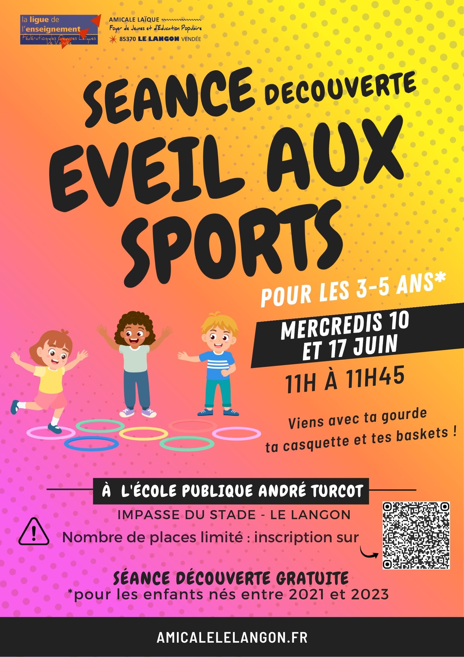 Portes ouvertes « éveil aux sports » : viens essayer !