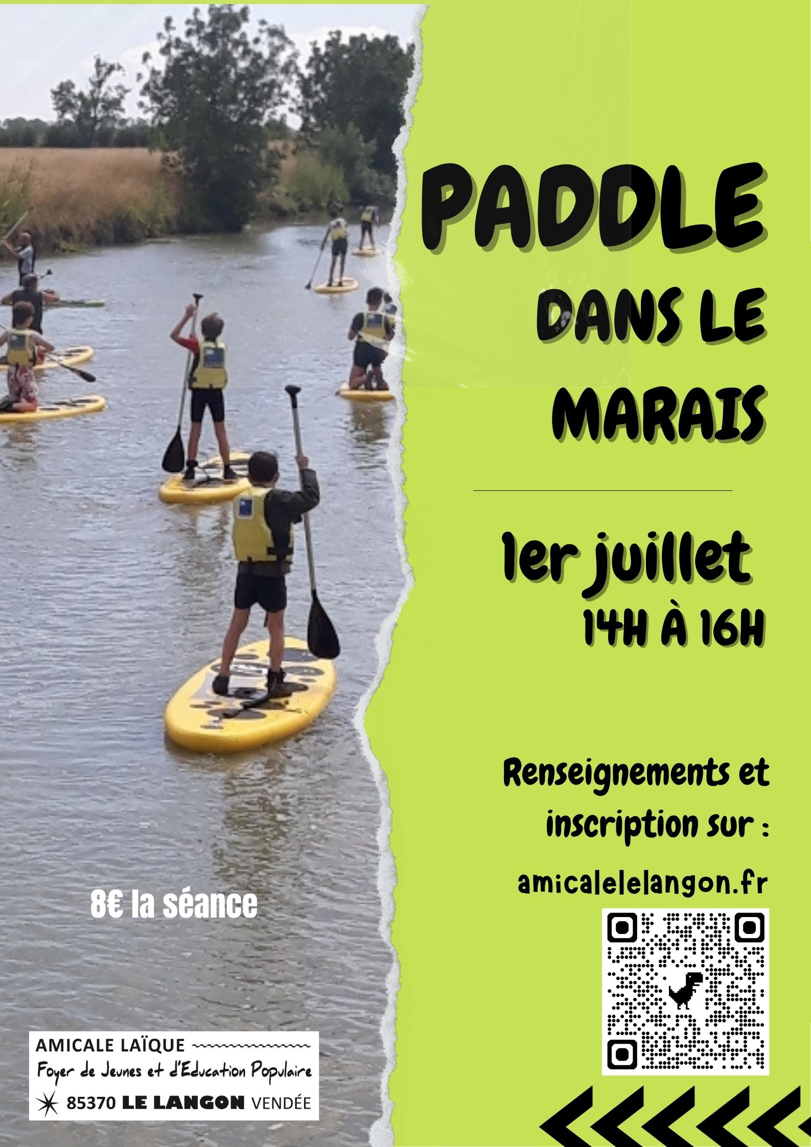 Séance de paddle dans le marais !