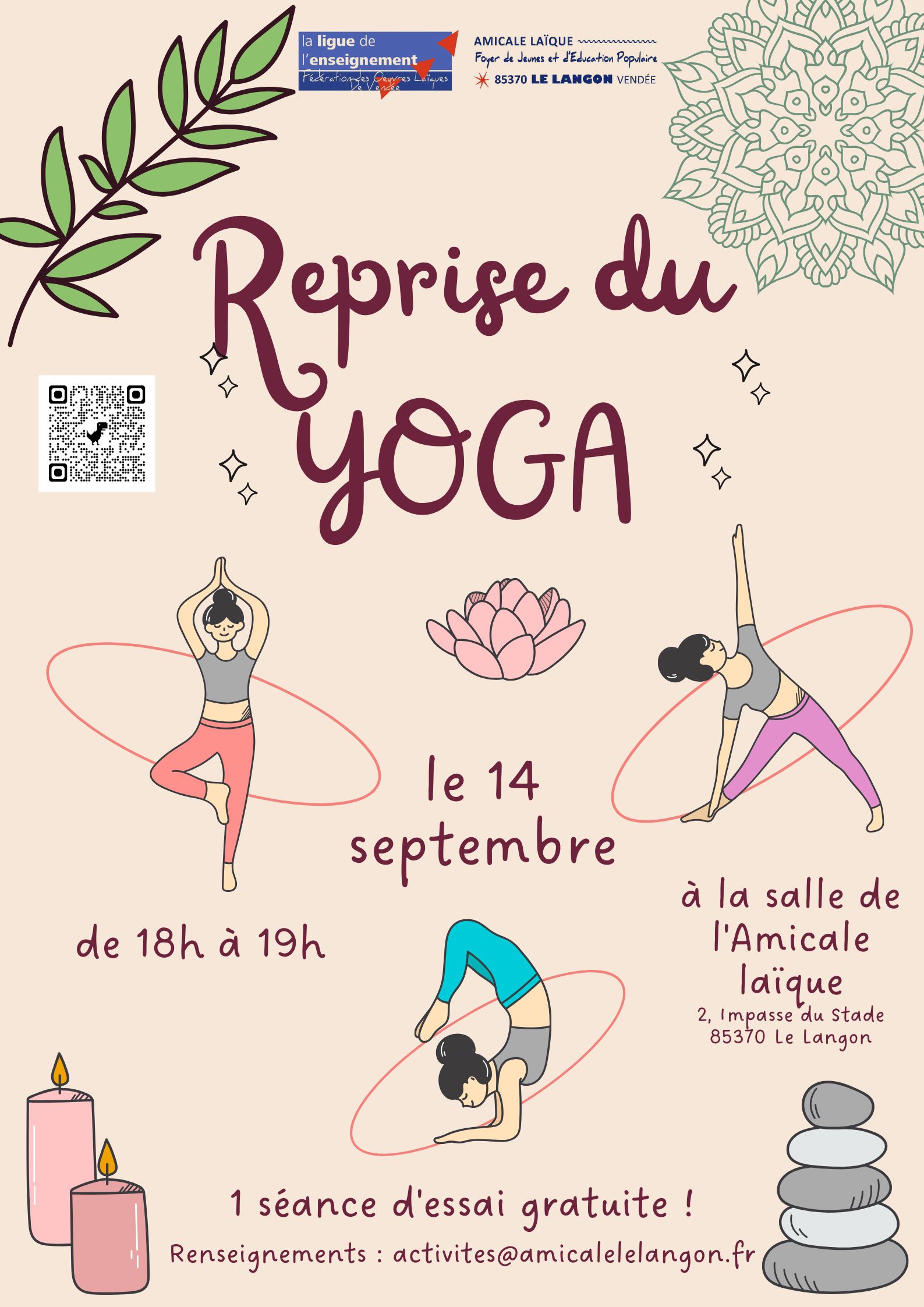 C&rsquo;est reparti pour le yoga !
