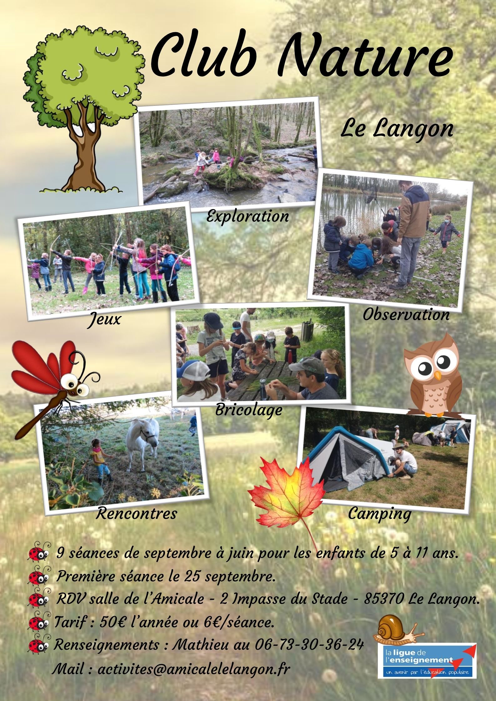 Club nature, le retour ! A partir du 25 septembre…