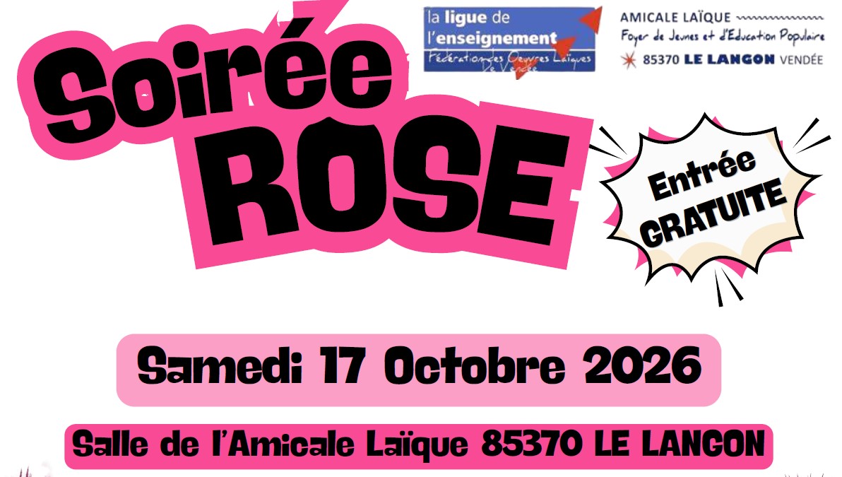 Soirée ROSE sam 17 octobre !